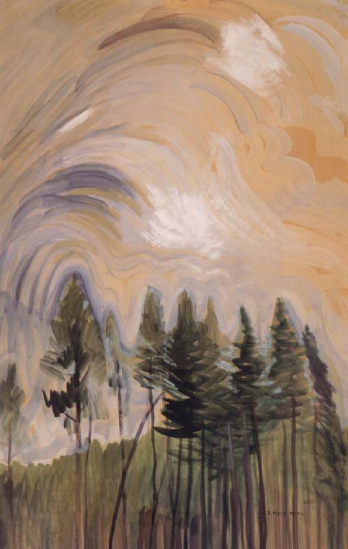 Emily Carr Young Pines and Sky